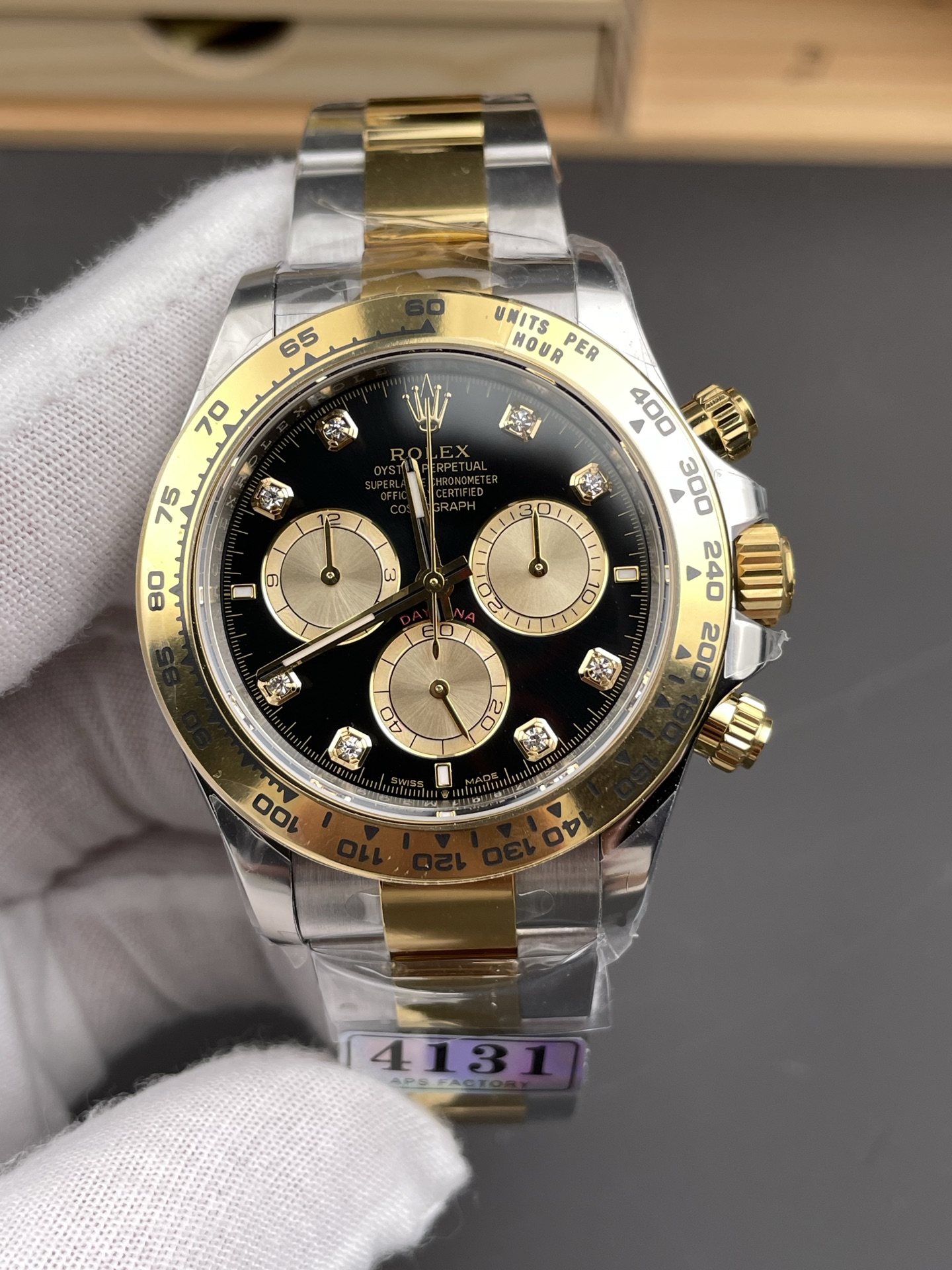 Rolex Daytona Two Tone Yellow Gold Original Cal.4131 Movement - 1:1 Mirror 904L Steel Watch - Super Clone Watch - view 2