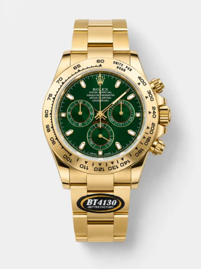 Rolex Daytona John Mayer Super Clone 116508 Yellow Gold Green Dial Cal.4130 Movement Swiss - view 1