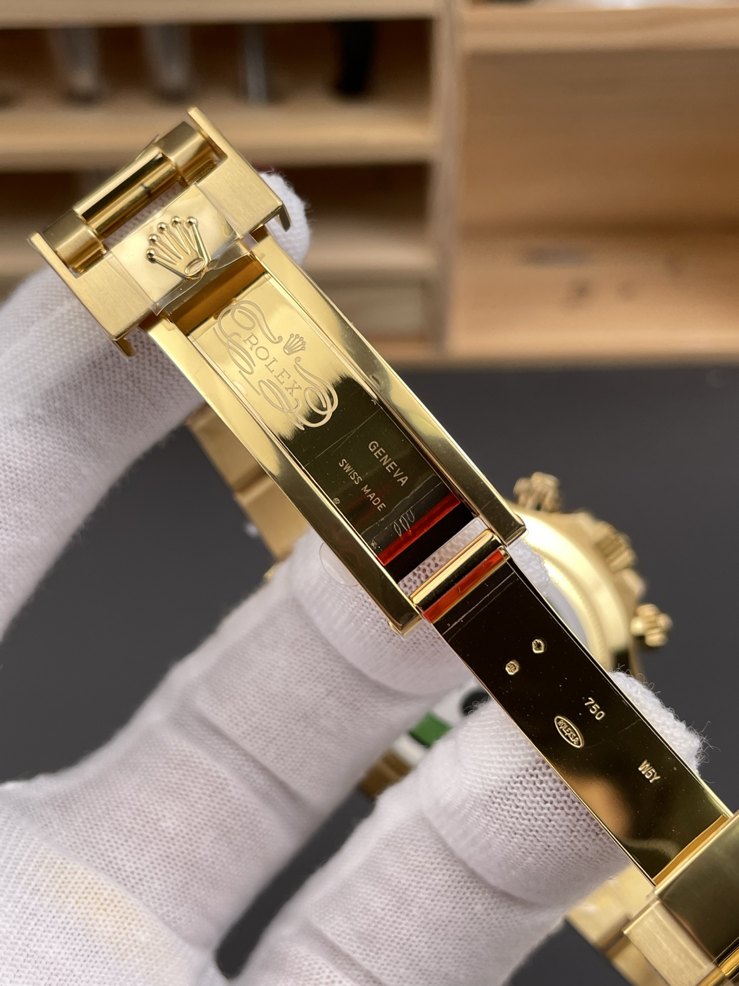 Rolex Daytona John Mayer Super Clone 116508 Yellow Gold Green Dial Cal.4130 Movement Swiss - view 7