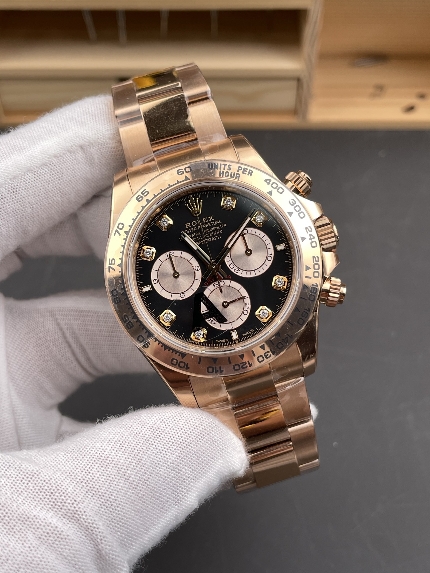 Rolex Daytona REF.126505 Cal 4131 1:1 Swiss Super Clone Watch - 904L Steel Rose Gold - view 3