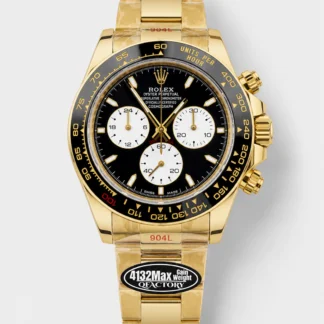 Rolex Cosmograph Daytona M126528 Yellow Gold Black Dial Original Cal.4132 Movement - Super Clone Watch - view 1