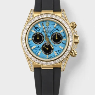 Rolex Daytona Super Clone 126518LN Yellow Gold Turquoise Dial Original Cal.4131 Movement - view 1