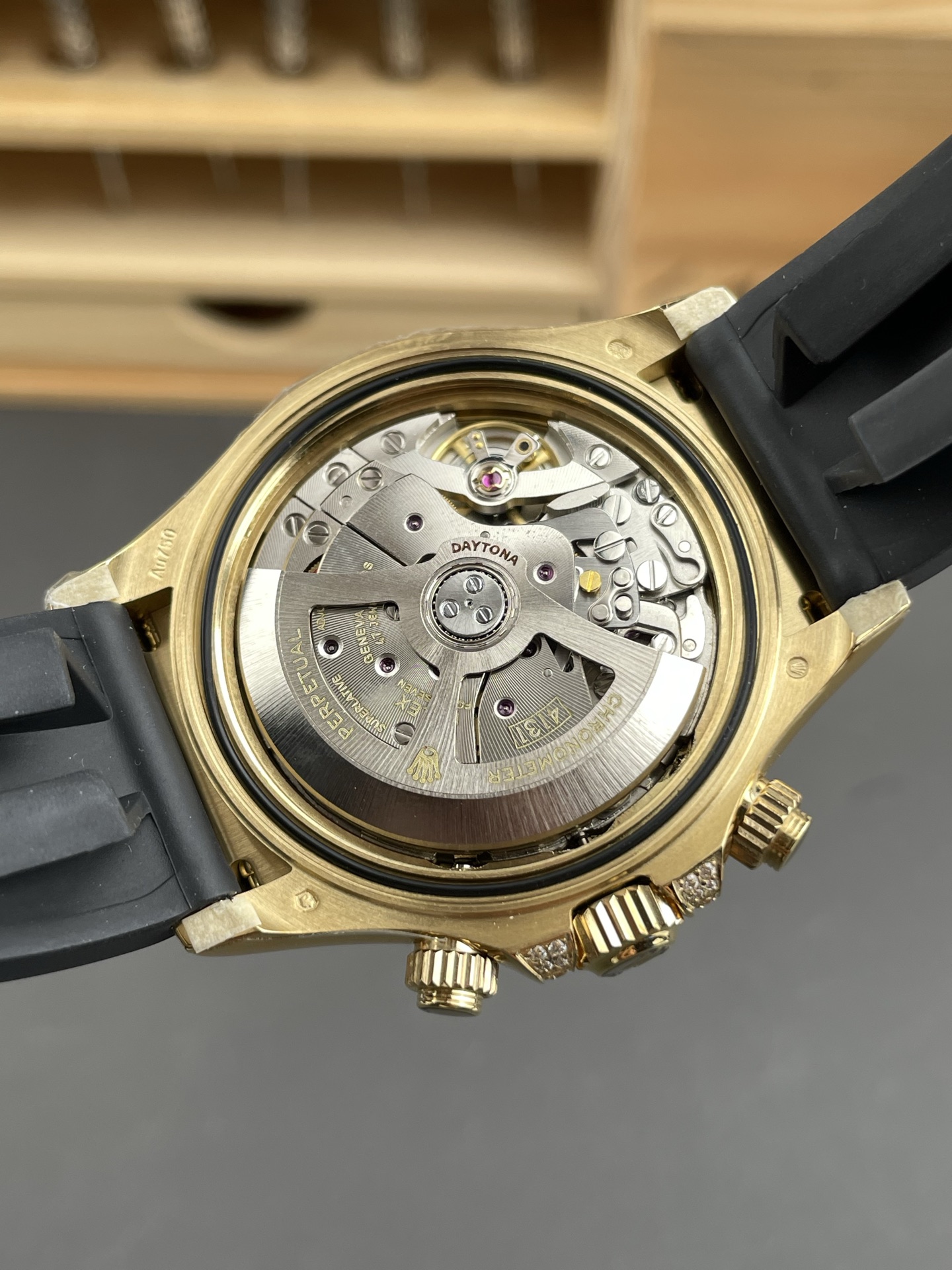 Rolex Daytona Super Clone 126518LN Yellow Gold Turquoise Dial Original Cal.4131 Movement - view 5