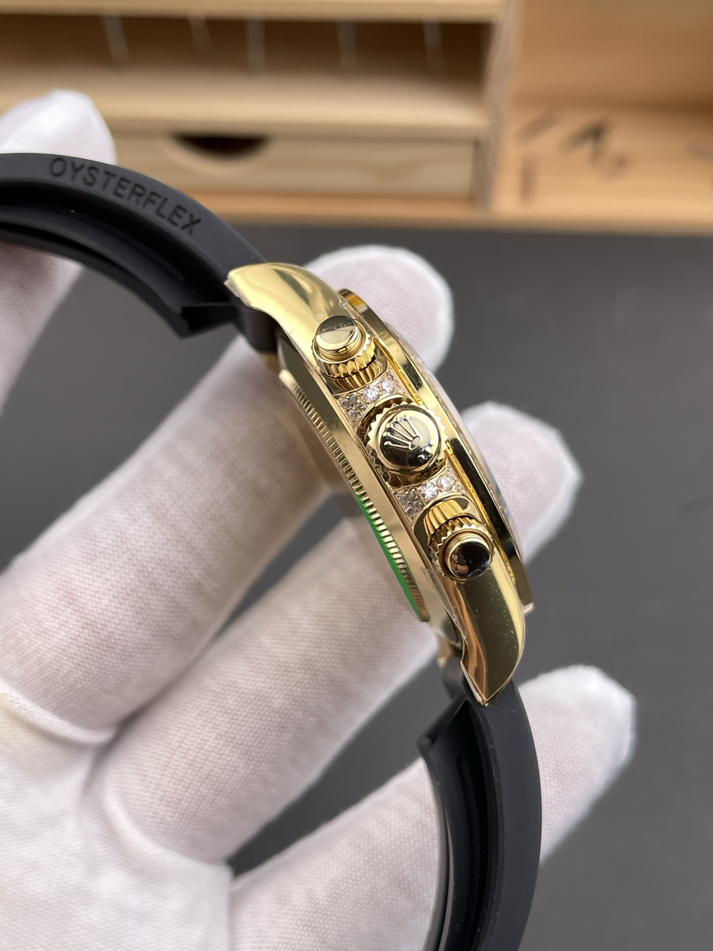 Rolex Daytona Super Clone 126518LN Yellow Gold Turquoise Dial Original Cal.4131 Movement - view 6