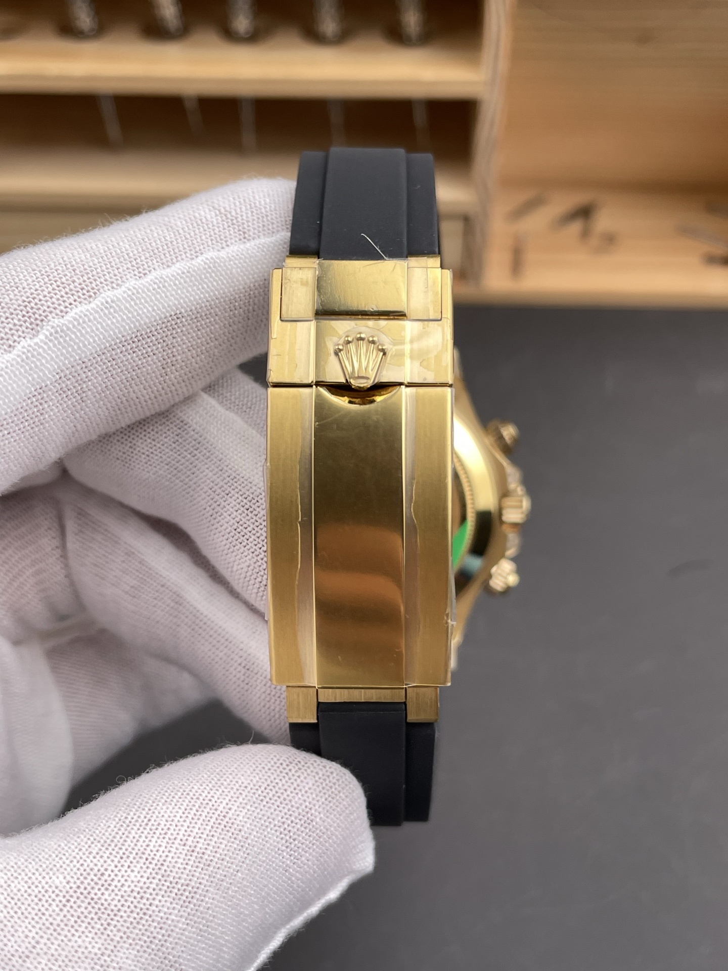 Rolex Daytona Super Clone 126518LN Yellow Gold Turquoise Dial Original Cal.4131 Movement - view 9