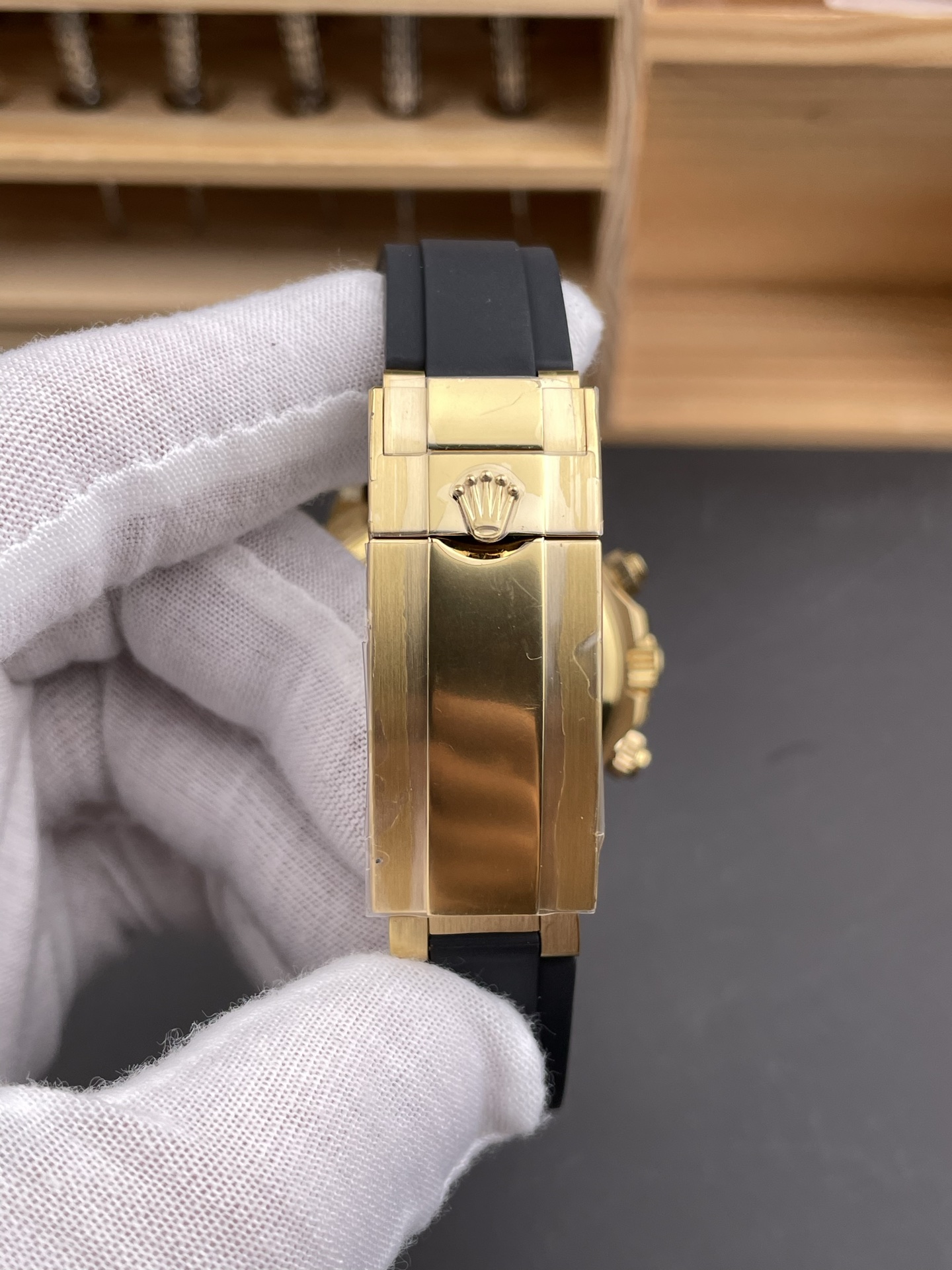 Rolex Daytona Super Clone 126518LN Yellow Gold Turquoise Dial Original Cal.4131 Movement - view 8