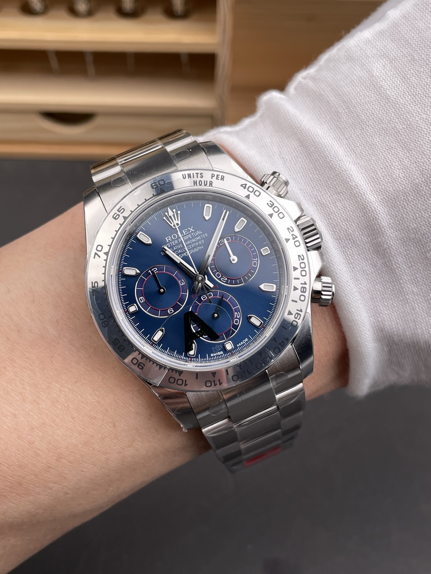 Rolex Cosmograph Daytona M116509 Original Cal.4130 Movement - 904L Steel Watch in Blue Dial - Super Clone Watch - view 9
