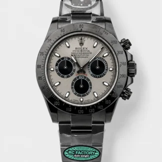 Rolex Daytona Blaken 1:1 Swiss Mirror Super Clone Grey Dial Cal.4130 Movement (WITH BOX) - view 1