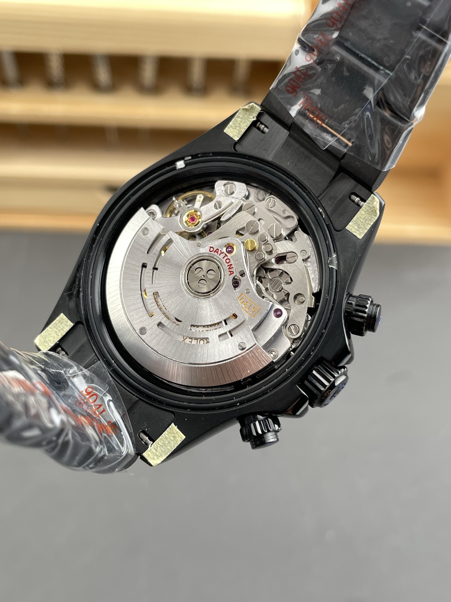 Rolex Daytona Blaken 1:1 Swiss Mirror Super Clone Grey Dial Cal.4130 Movement (WITH BOX) - view 5