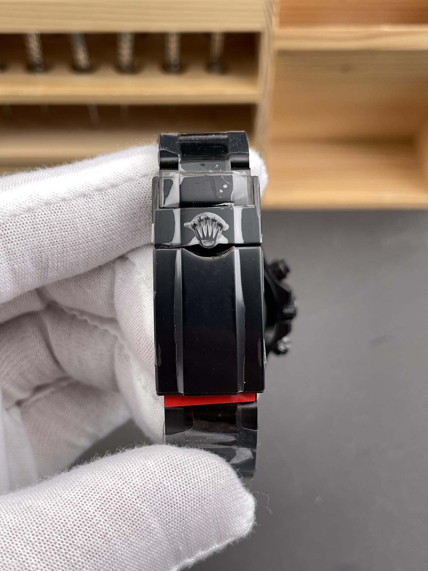 Rolex Daytona Blaken 1:1 Swiss Mirror Super Clone Grey Dial Cal.4130 Movement (WITH BOX) - view 9