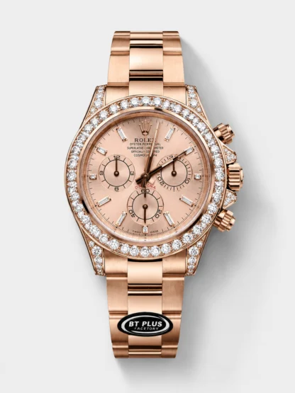 Rolex Daytona 126595 FREE SPRUNG MVMT Rose Gold Dial Super Clone Watch - view 1