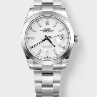 Rolex Datejust White Dial Steel Bracelet 41mm Super Clone Watch