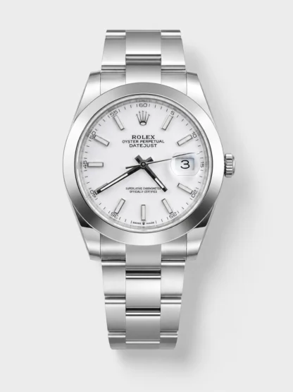 Rolex Datejust 41MM Cal.3135 Movement Swiss Super Clone Watch in 904L Steel Casing White Dial - view 1