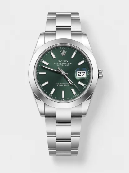 A-02Rolex Datejust 126300 41MM Cal.3135 Swiss 1:1 Mirror Super Clone Watch in 904L Green Dial - view 1