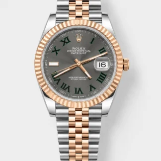 Rolex Super Clone Datejust ETA 3235 Movement 41MM Two Tone Rose Gold Plating Roman Dial Watch - view 1