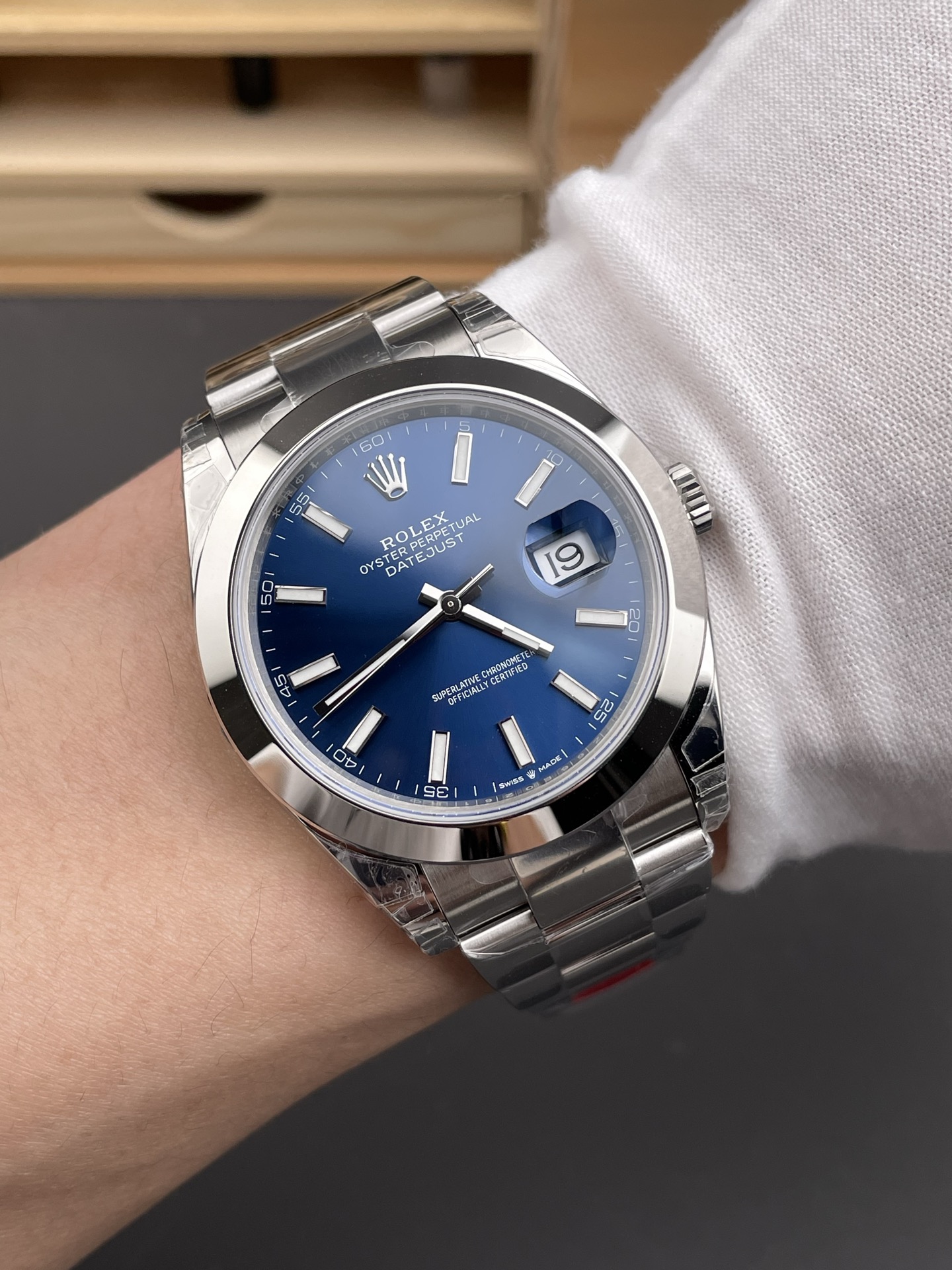 Rolex Datejust 126300 41MM Cal.3135 Swiss 1:1 Mirror Super Clone Watch in 904L Blue Dial - view 10