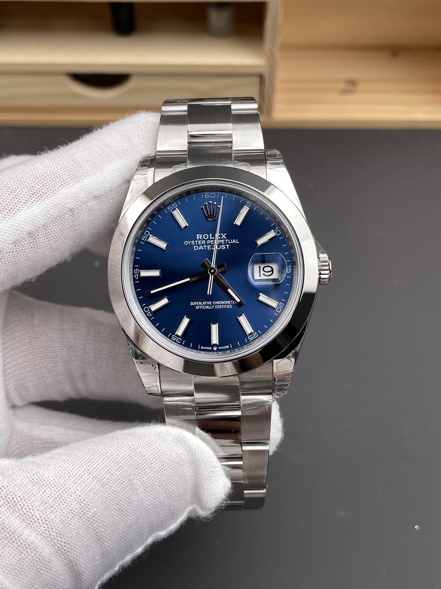 Rolex Datejust 126300 41MM Cal.3135 Swiss 1:1 Mirror Super Clone Watch in 904L Blue Dial - view 2