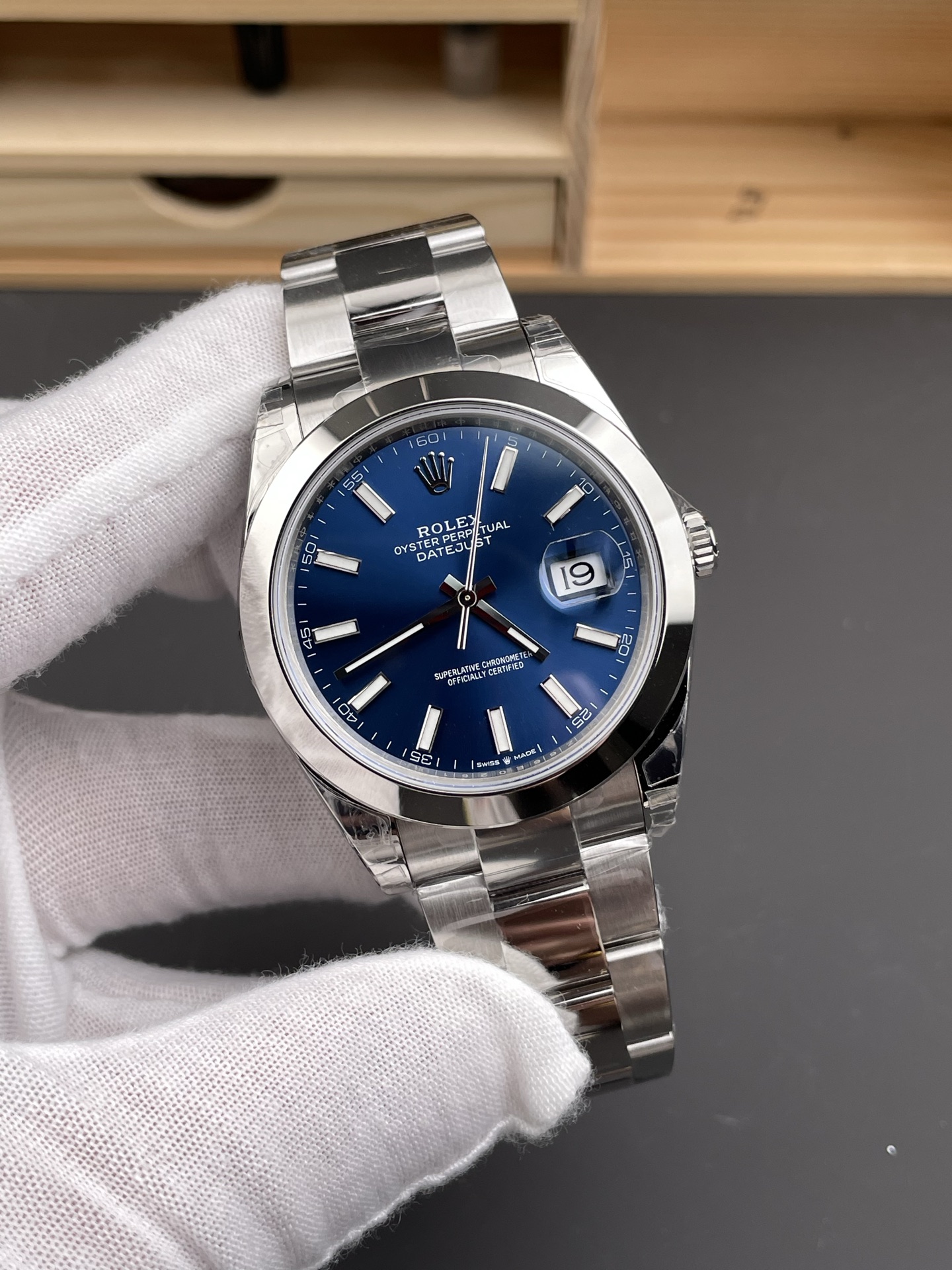 Rolex Datejust 126300 41MM Cal.3135 Swiss 1:1 Mirror Super Clone Watch in 904L Blue Dial - view 4