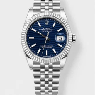 Rolex Datejust Cal.3235 Movement 1:1 Mirror Super Clone 904L Steel 41MM - Blue Fluted Motif Dial - view 1