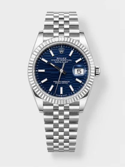 Rolex Datejust Cal.3235 Movement 1:1 Mirror Super Clone 904L Steel 41MM - Blue Fluted Motif Dial - view 1