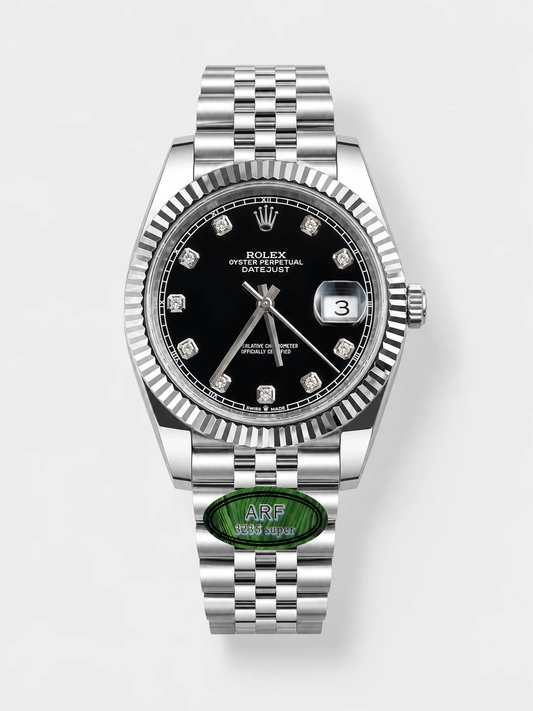 Rolex Datejust 126234 36MM Swiss Super Clone in 904L Steel in Black Dial 1:1 Mirror - view 1