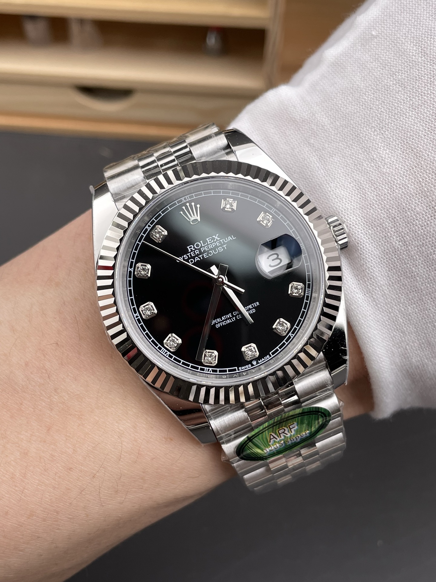 Rolex Datejust 126234 36MM Swiss Super Clone in 904L Steel in Black Dial 1:1 Mirror - view 5