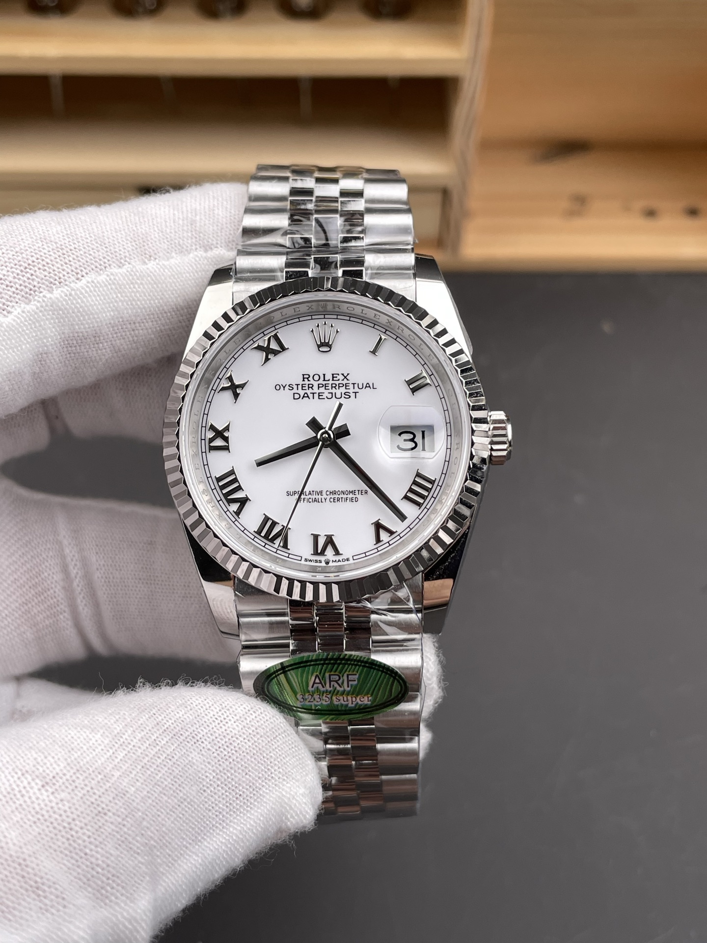Rolex Datejust 126234 36MM Swiss Super Clone in 904L Steel in White Dial 1:1 Mirror - view 2