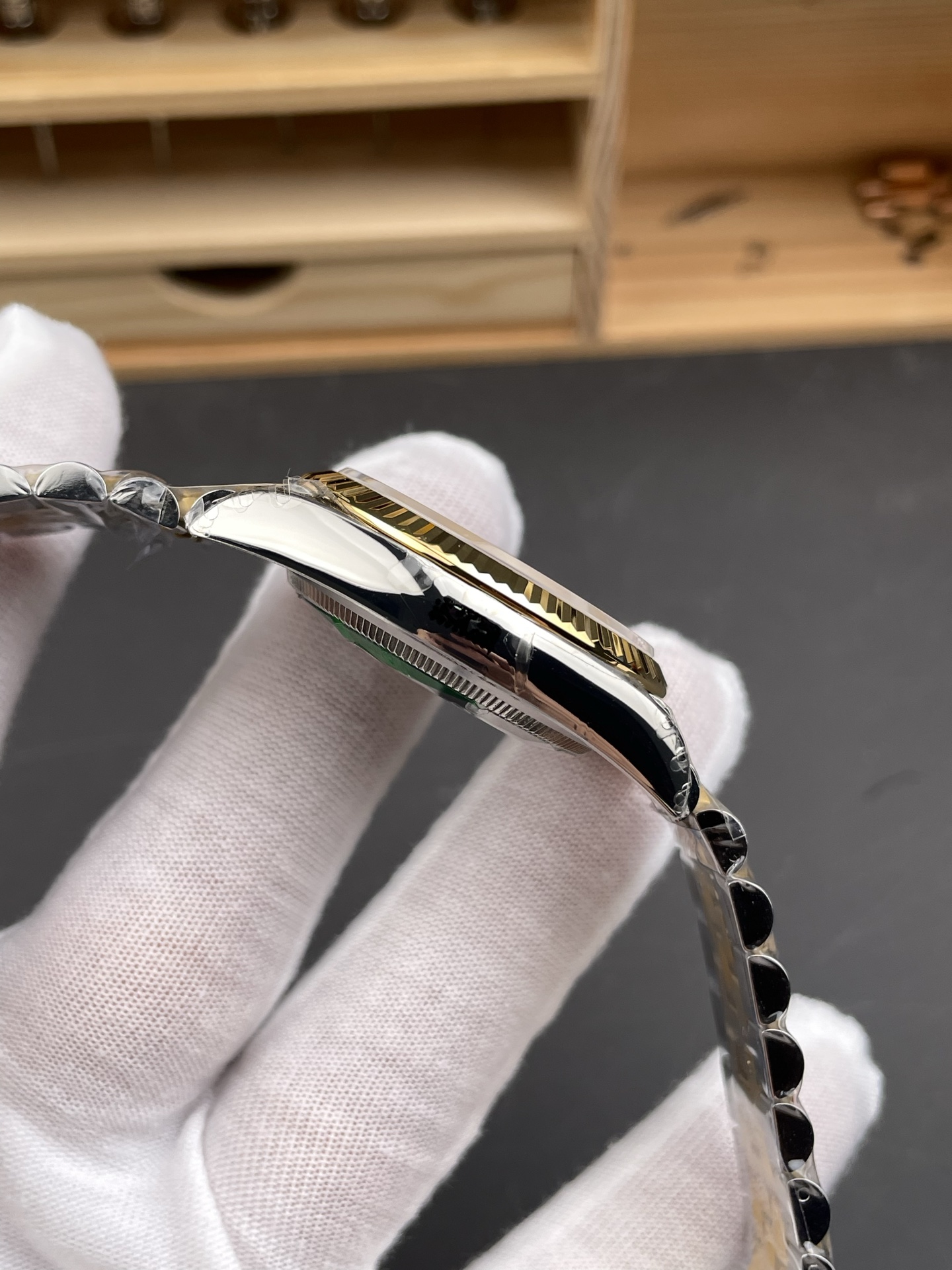 Rolex Datejust Cal.3235 Movement 1:1 Mirror Super Clone 904L Steel 36MM - Gold Fluted Motif Dial - view 7
