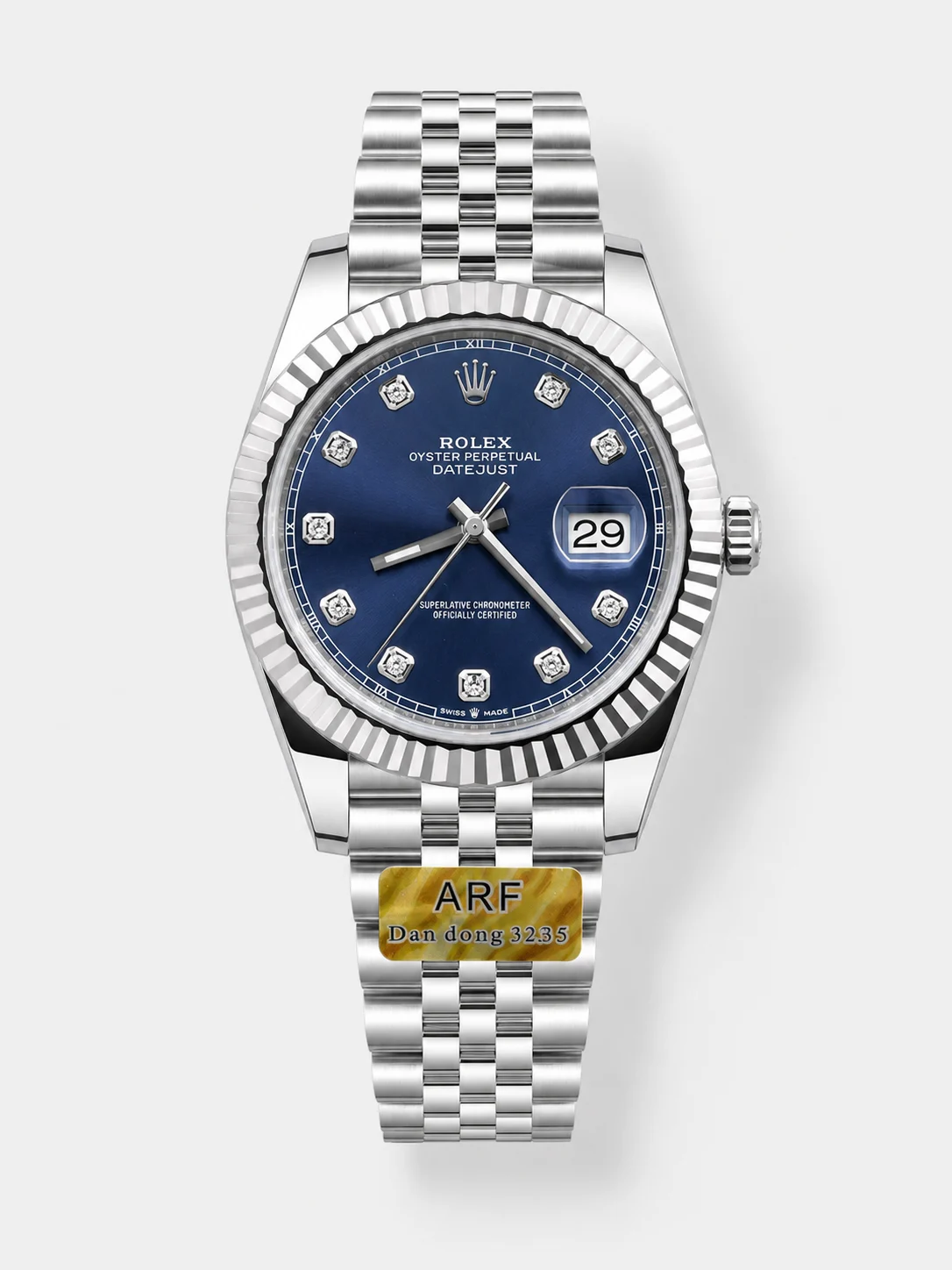 Rolex Datejust 126234 36MM Swiss Super Clone in 904L Steel in Blue Dial 1:1 Mirror - view 1