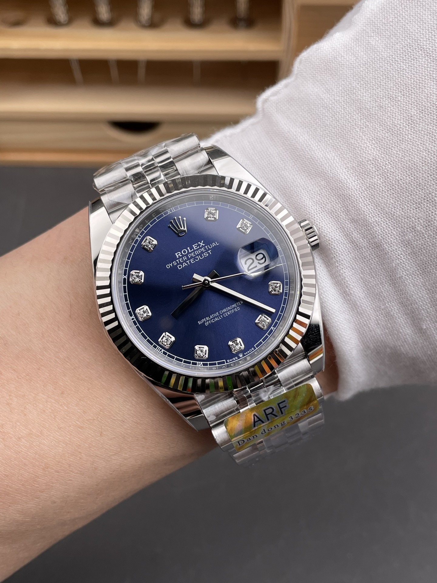 Rolex Datejust 126234 36MM Swiss Super Clone in 904L Steel in Blue Dial 1:1 Mirror - view 11