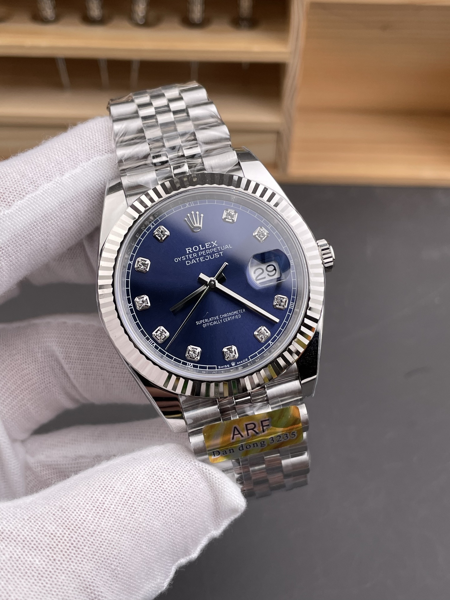 Rolex Datejust 126234 36MM Swiss Super Clone in 904L Steel in Blue Dial 1:1 Mirror - view 3
