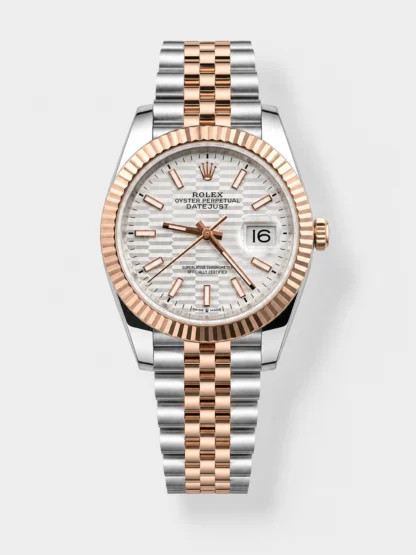 Rolex Super Clone Datejust ETA 3235 Movement 41MM Two Tone Rose Gold Plating Fluted Dial Watch - view 1