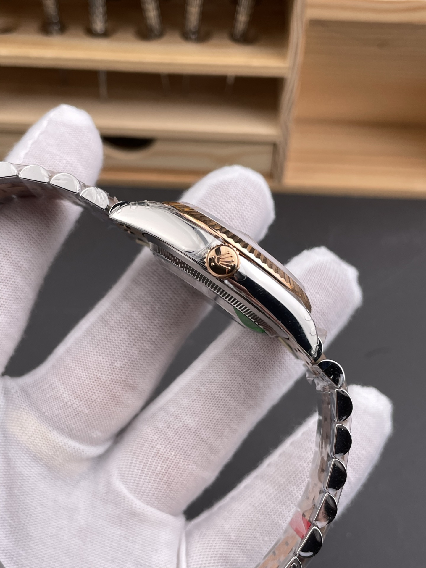 Rolex Super Clone Datejust ETA 3235 Movement 41MM Two Tone Rose Gold Plating Fluted Dial Watch - view 7
