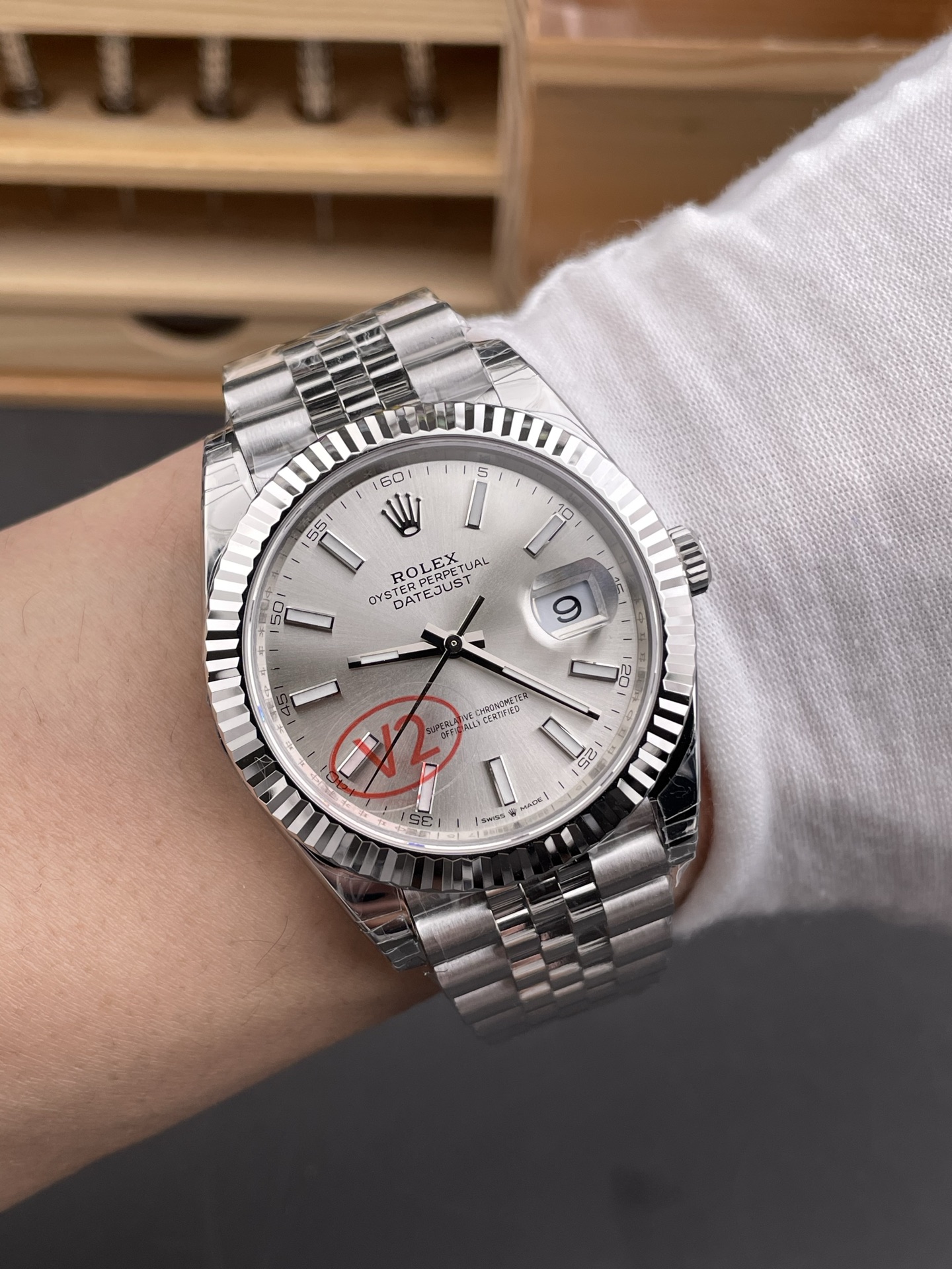 Rolex Datejust Cal.3235 Movement Swiss Watch 1:1 Mirror Super Clone 904L Steel 41MM - Steel Dial - view 11