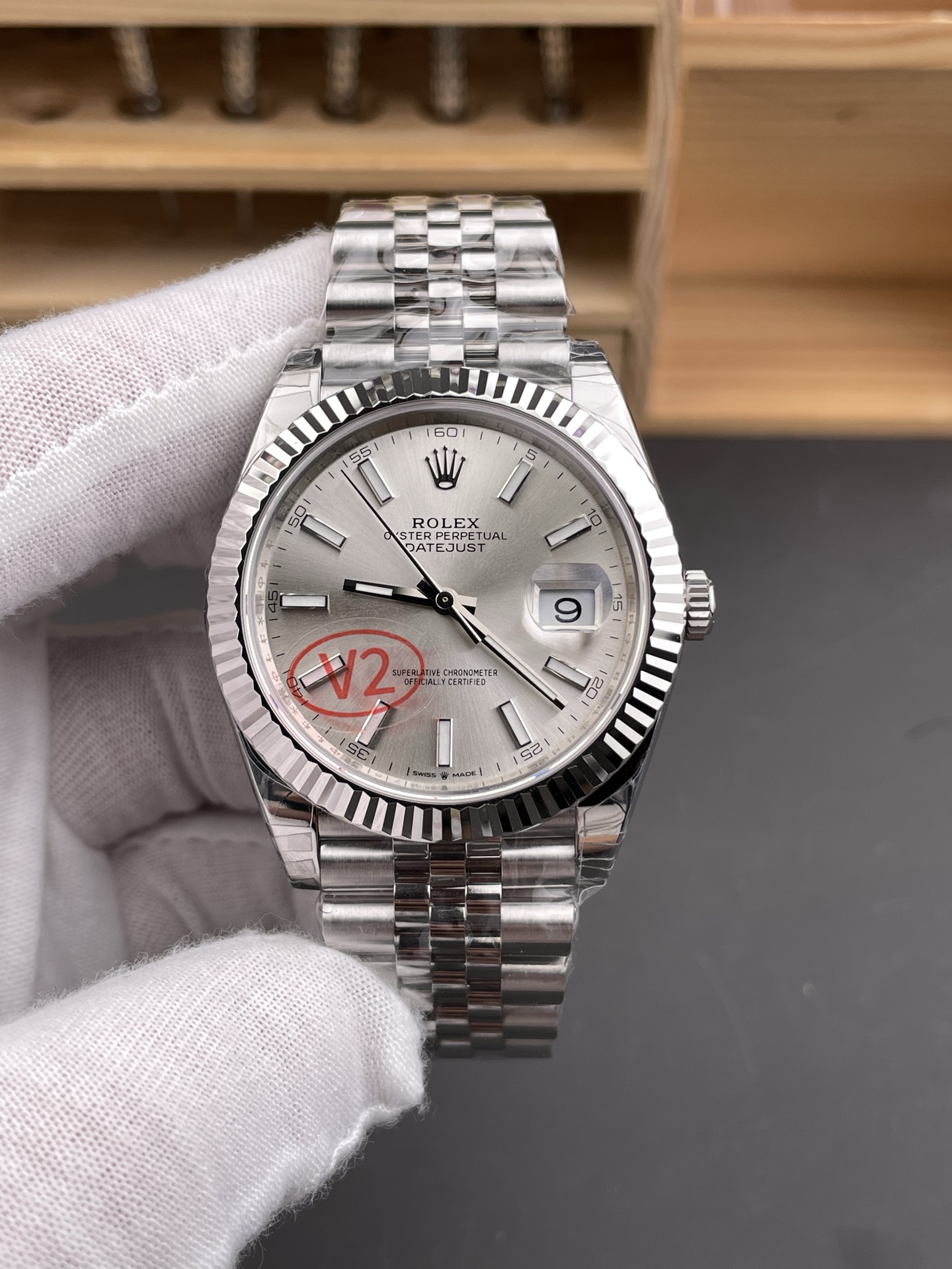 Rolex Datejust Cal.3235 Movement Swiss Watch 1:1 Mirror Super Clone 904L Steel 41MM - Steel Dial - view 2