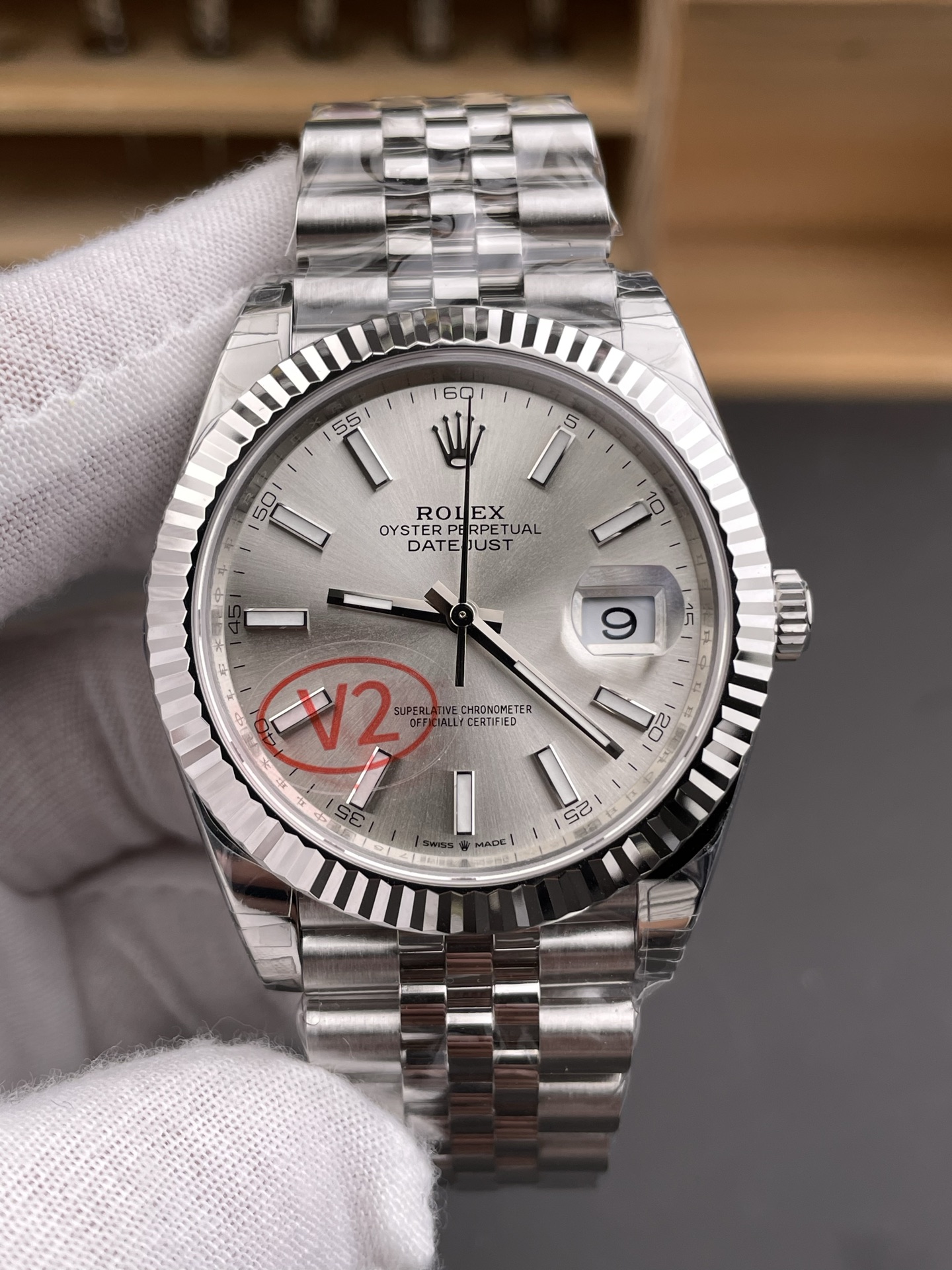Rolex Datejust Cal.3235 Movement Swiss Watch 1:1 Mirror Super Clone 904L Steel 41MM - Steel Dial - view 3