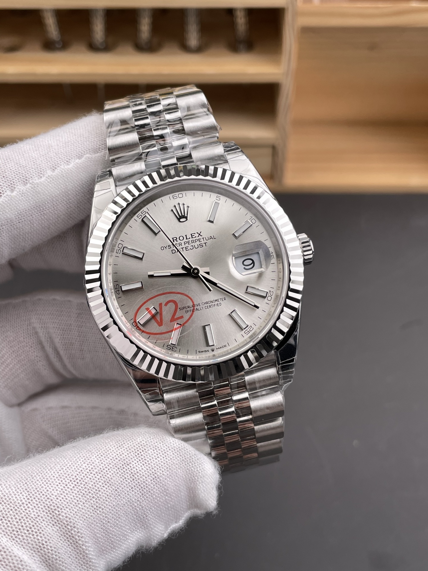 Rolex Datejust Cal.3235 Movement Swiss Watch 1:1 Mirror Super Clone 904L Steel 41MM - Steel Dial - view 4