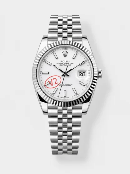 Rolex Datejust Cal.3235 Movement Swiss Watch 1:1 Mirror Super Clone 904L Steel 41MM - White Dial - view 1