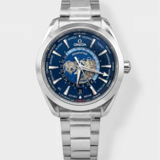 Omega Aqua Terra 150M Wolrd Timer 24 Blue Dial 904L Steel 1:1 Mirror Super Clone 41MM - view 1