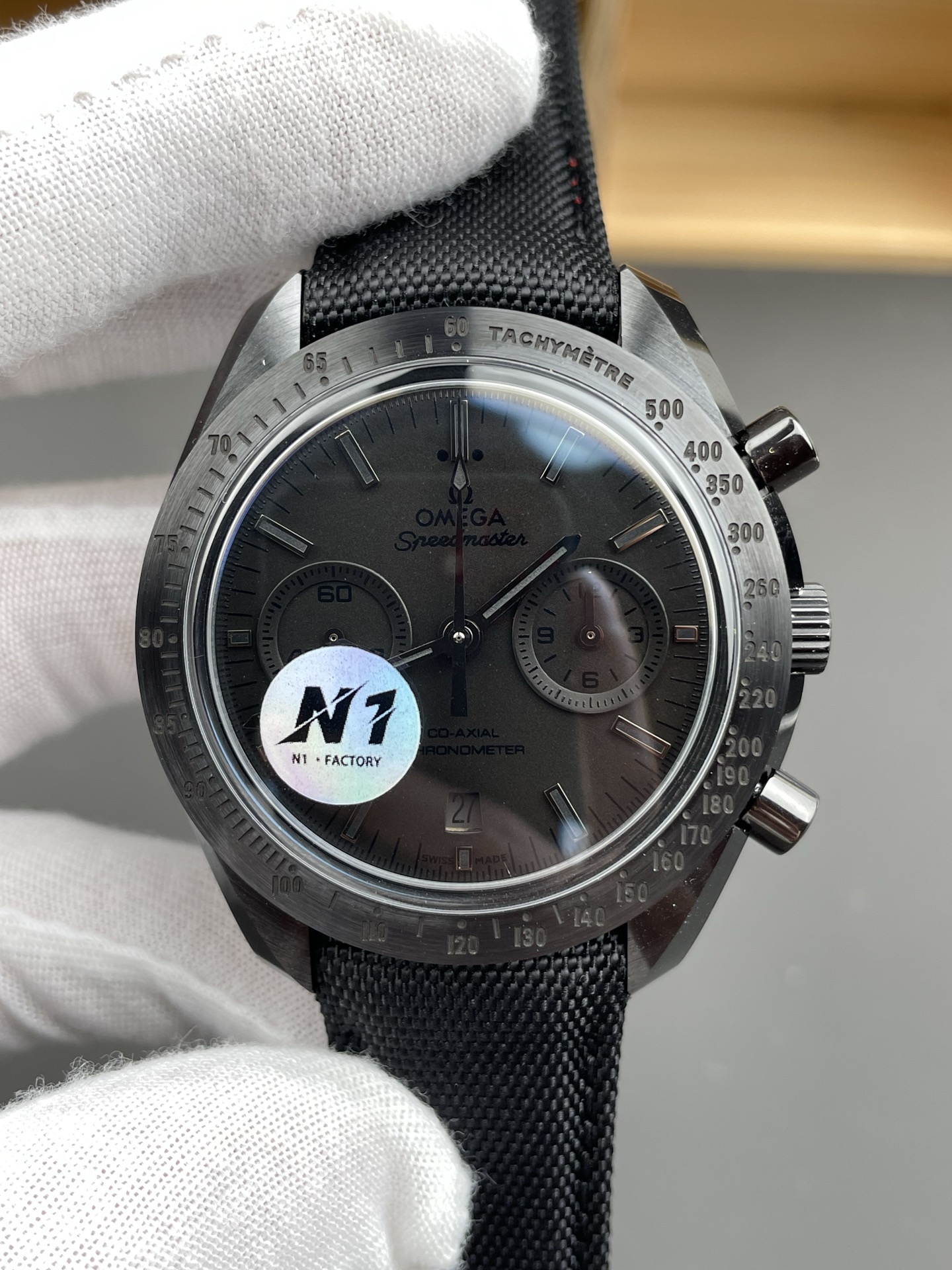 Omega Speedmaster Dark Side of the Moon Black Strap - 1:1 Super Clone Watch - view 3