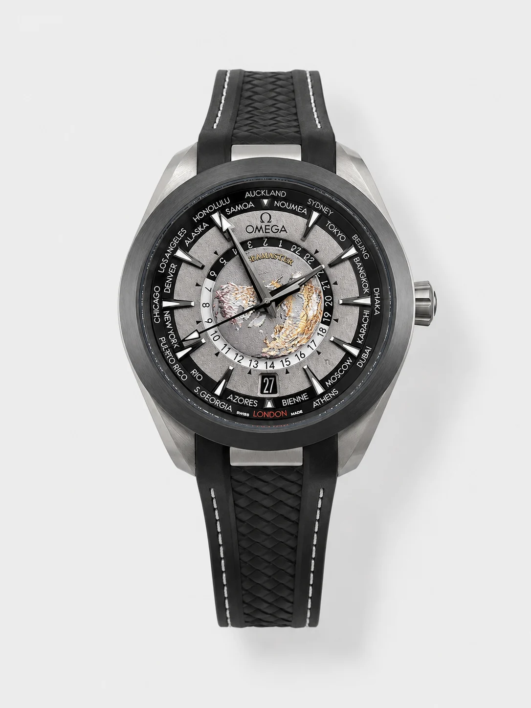 Omega Seamaster Aqua Terra 150M Worldtime Rubber Strap Swiss Super Clone Watch - view 1