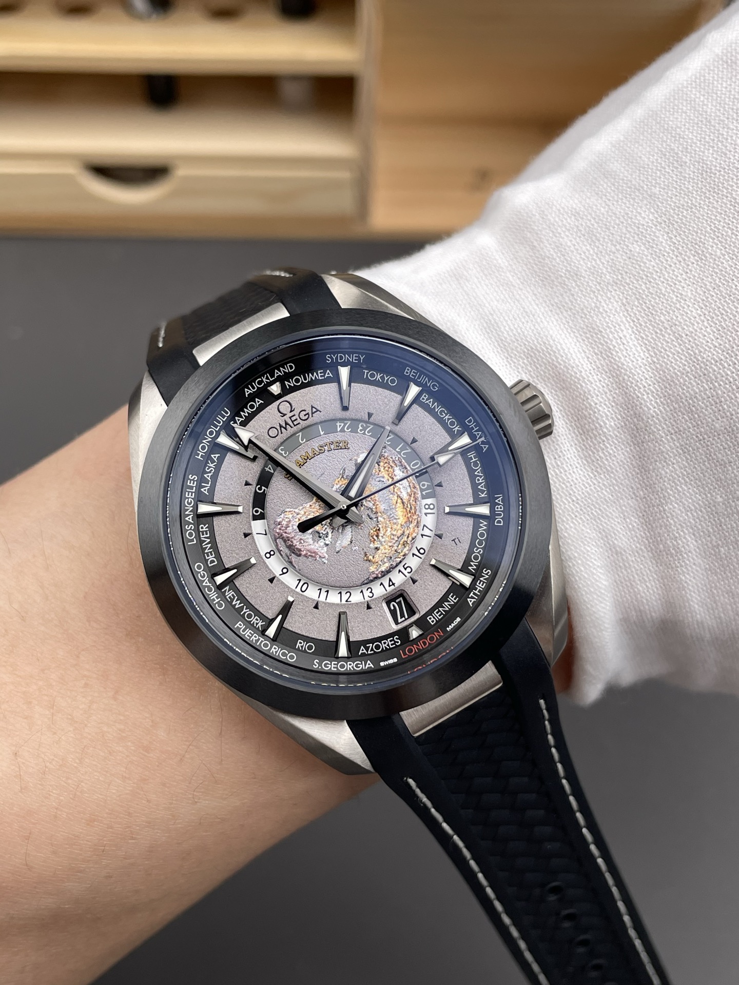 Omega Seamaster Aqua Terra 150M Worldtime Rubber Strap Swiss Super Clone Watch - view 10
