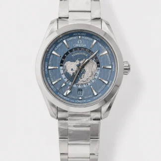 Omega Aqua Terra 150M Wolrd Timer 24 Summer Blue Dial 904L Steel 1:1 Mirror Super Clone 41MM - view 1