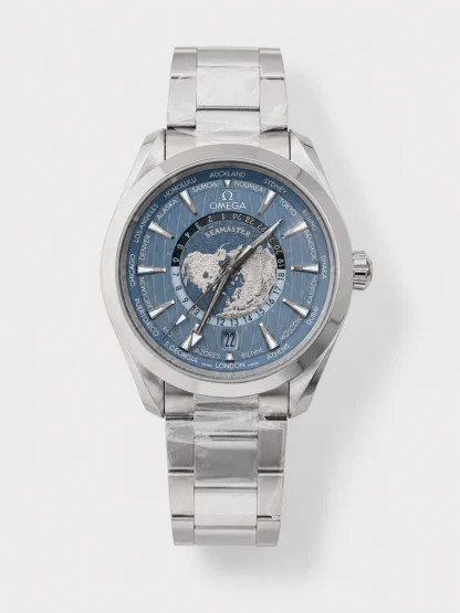 Omega Aqua Terra 150M Wolrd Timer 24 Summer Blue Dial 904L Steel 1:1 Mirror Super Clone 41MM - view 1