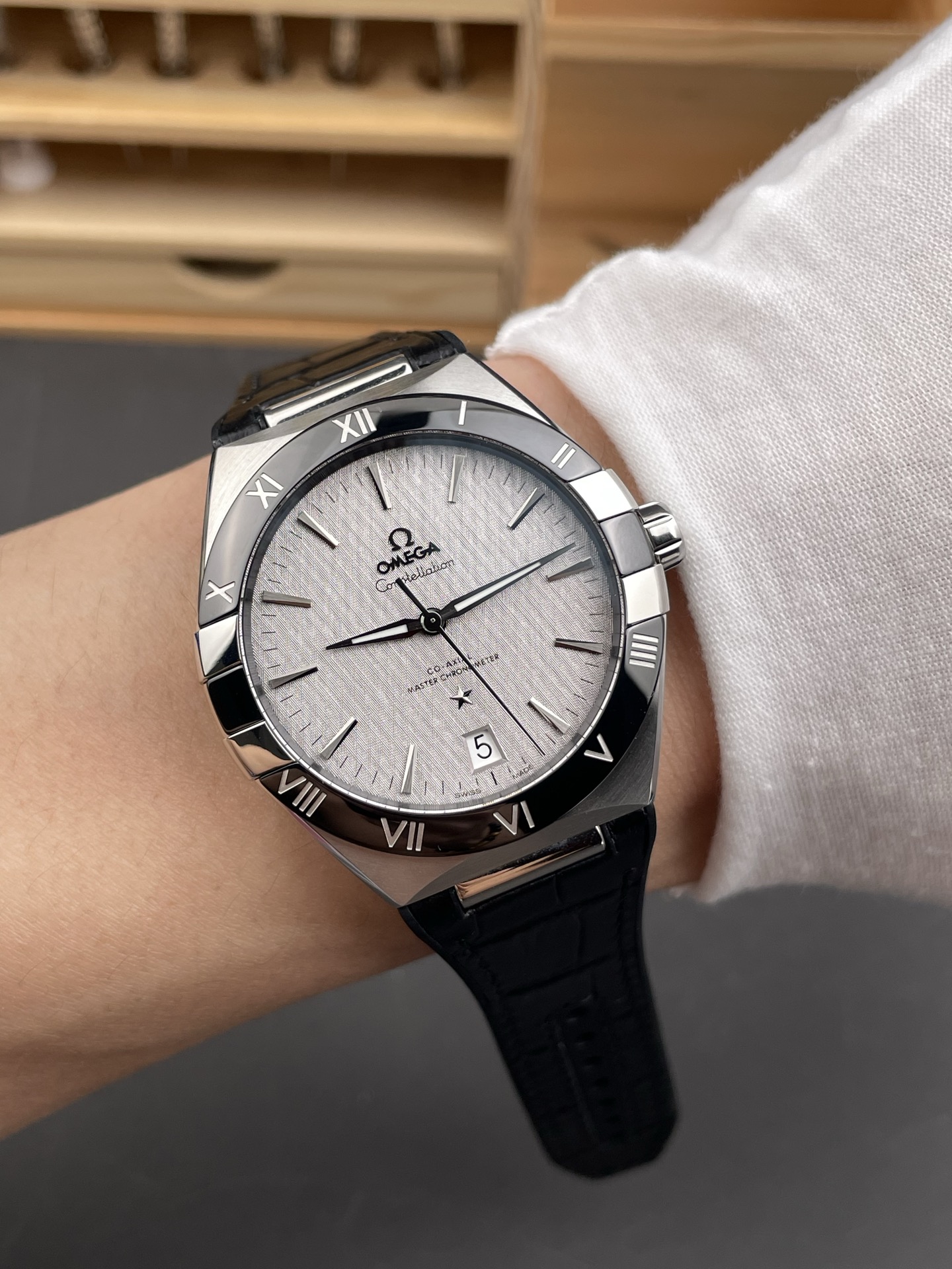 Omega Co-Axial Constellation 41MM 904L Steel Grey Dial 1:1 Mirror Super Clone Watch - view 10