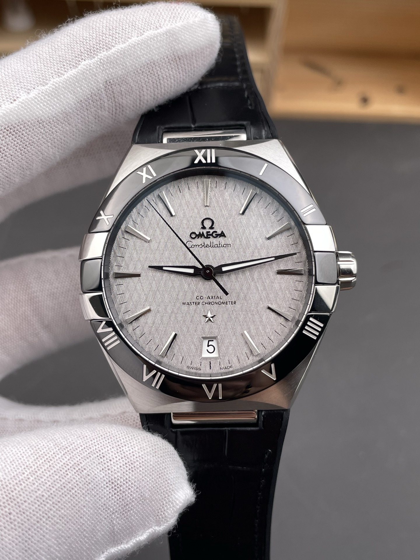 Omega Co-Axial Constellation 41MM 904L Steel Grey Dial 1:1 Mirror Super Clone Watch - view 3