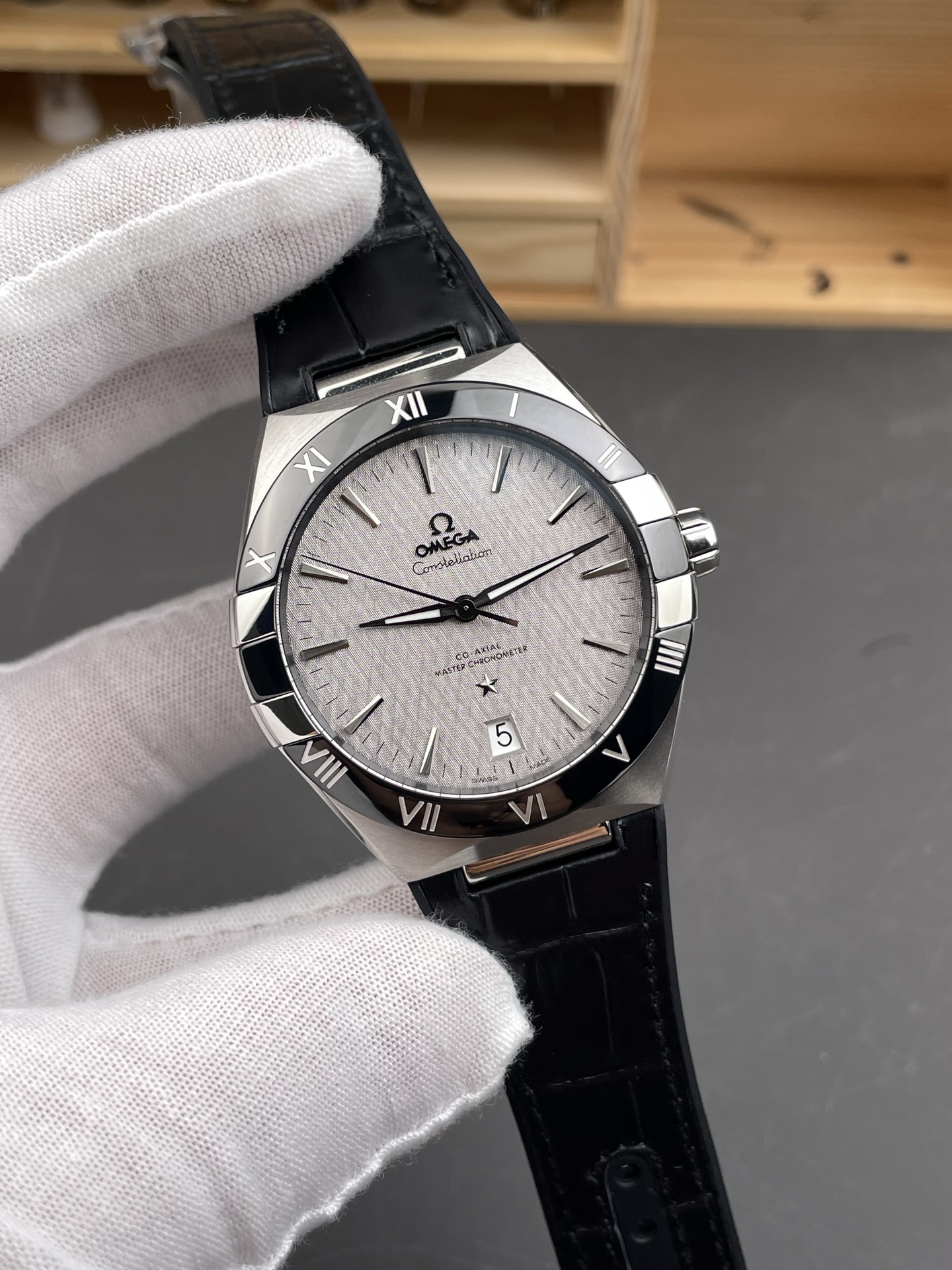 Omega Co-Axial Constellation 41MM 904L Steel Grey Dial 1:1 Mirror Super Clone Watch - view 4