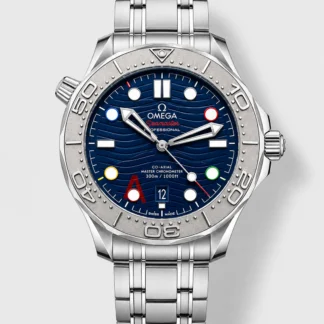 Omega Seamaster 300M Co-Axial Master Chronometer Blue Dial Titanium Bezel - 1:1 Mirror Super Clone - view 1