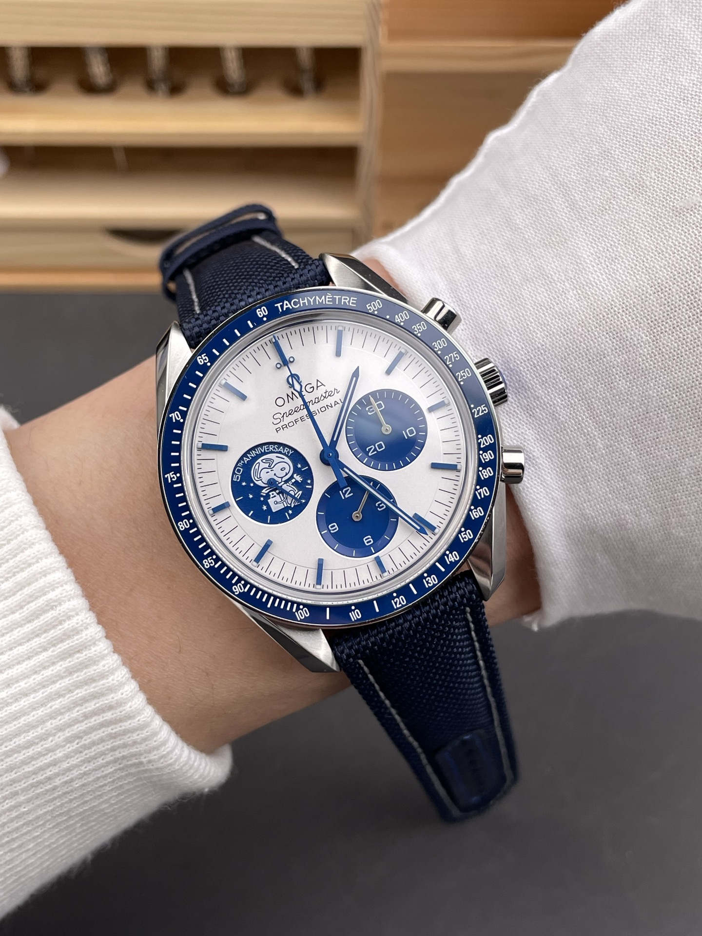 Omega Speedmaster 50th Anniversary Super Clone Snoopy Watch in Nylon Strap - view 10