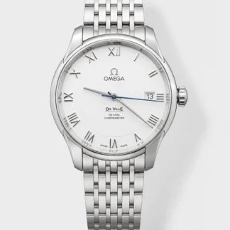 Omega De-Ville Annual Calendar Steel Strap Swiss Super Clone Watch 1:1 Mirror Edition in White Dial - view 1